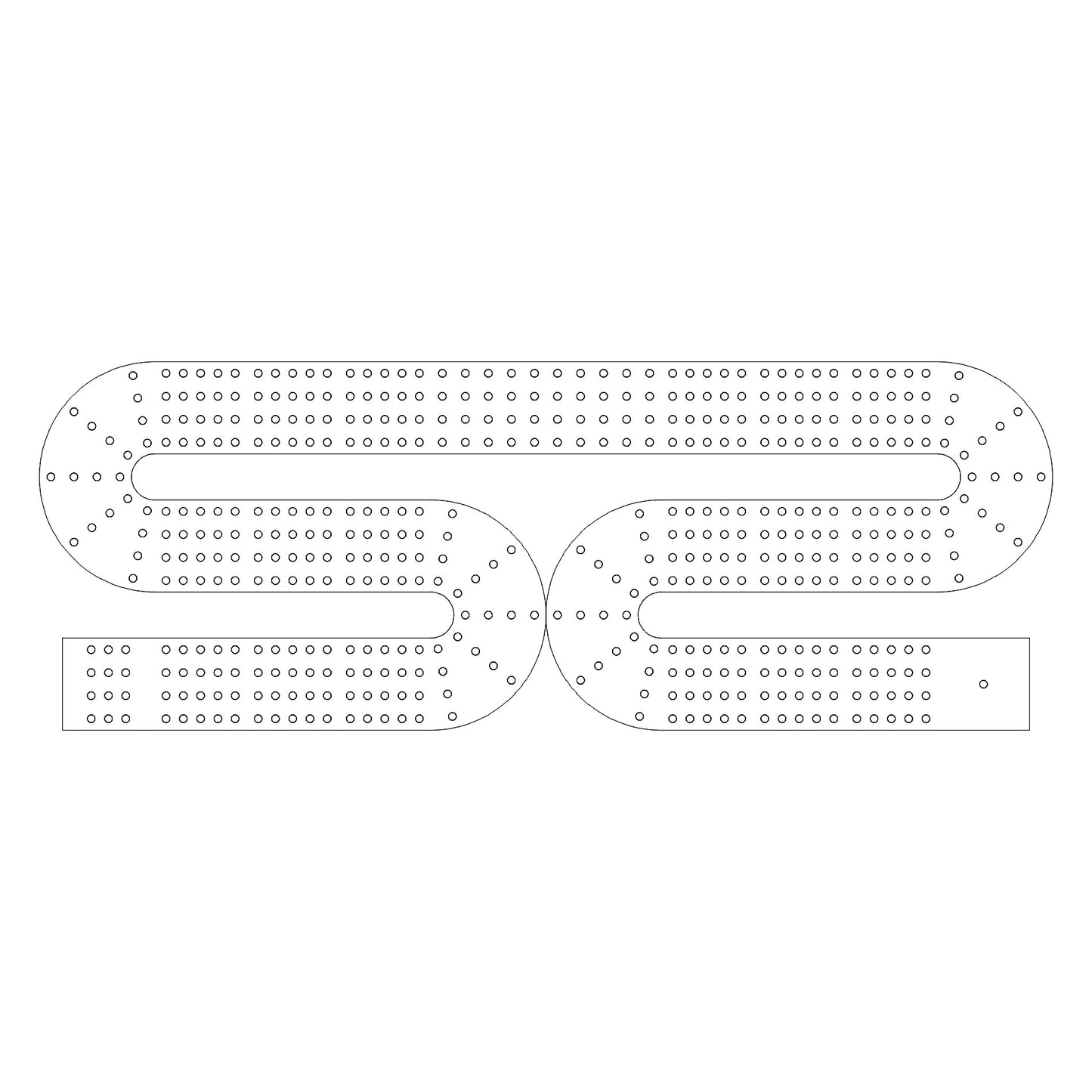 103 Cribbage Board Pattern / Template