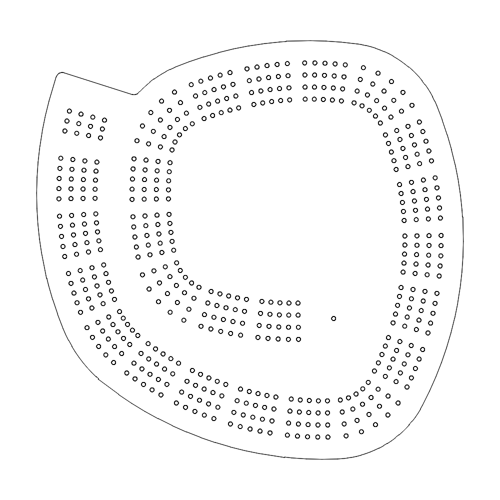 19 Curvy 4 Lane Cribbage Board Pattern / Template