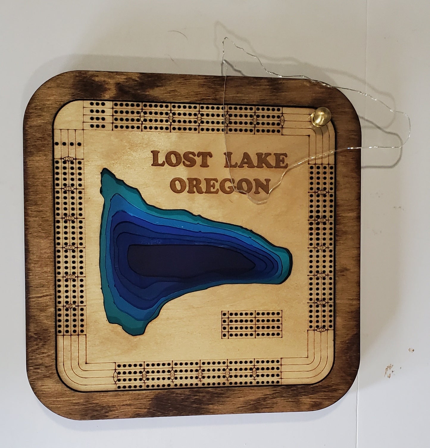 Multiple Layer Lost Lake Cribbage Board