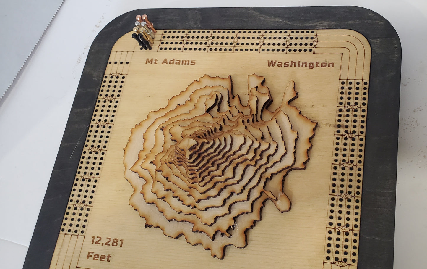 Mount Adams 4 Lane Cribbage Board