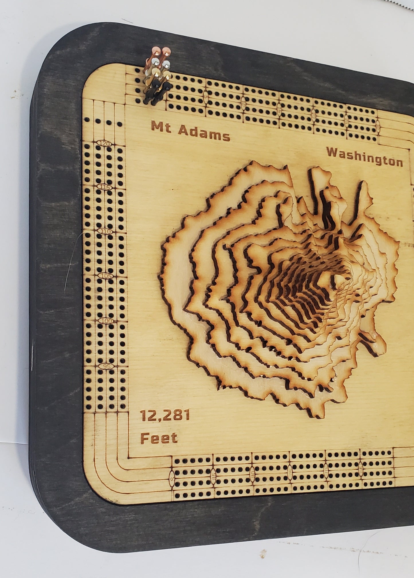 Mount Adams 4 Lane Cribbage Board