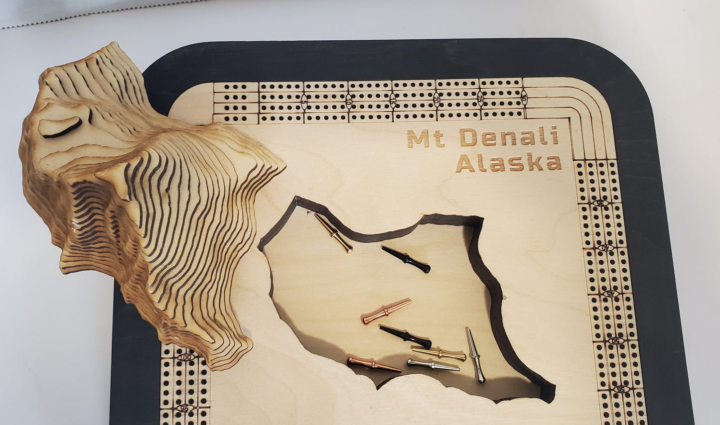 Mount Denali Cribbage Board