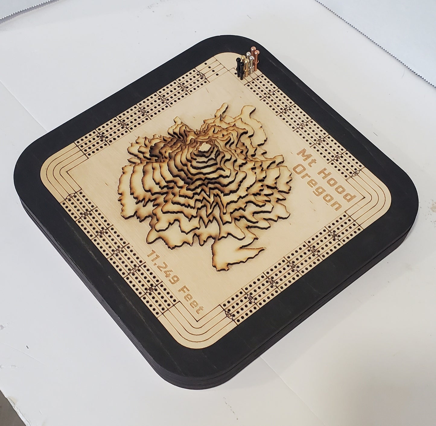 Mount Hood 4 Lane Cribbage Board