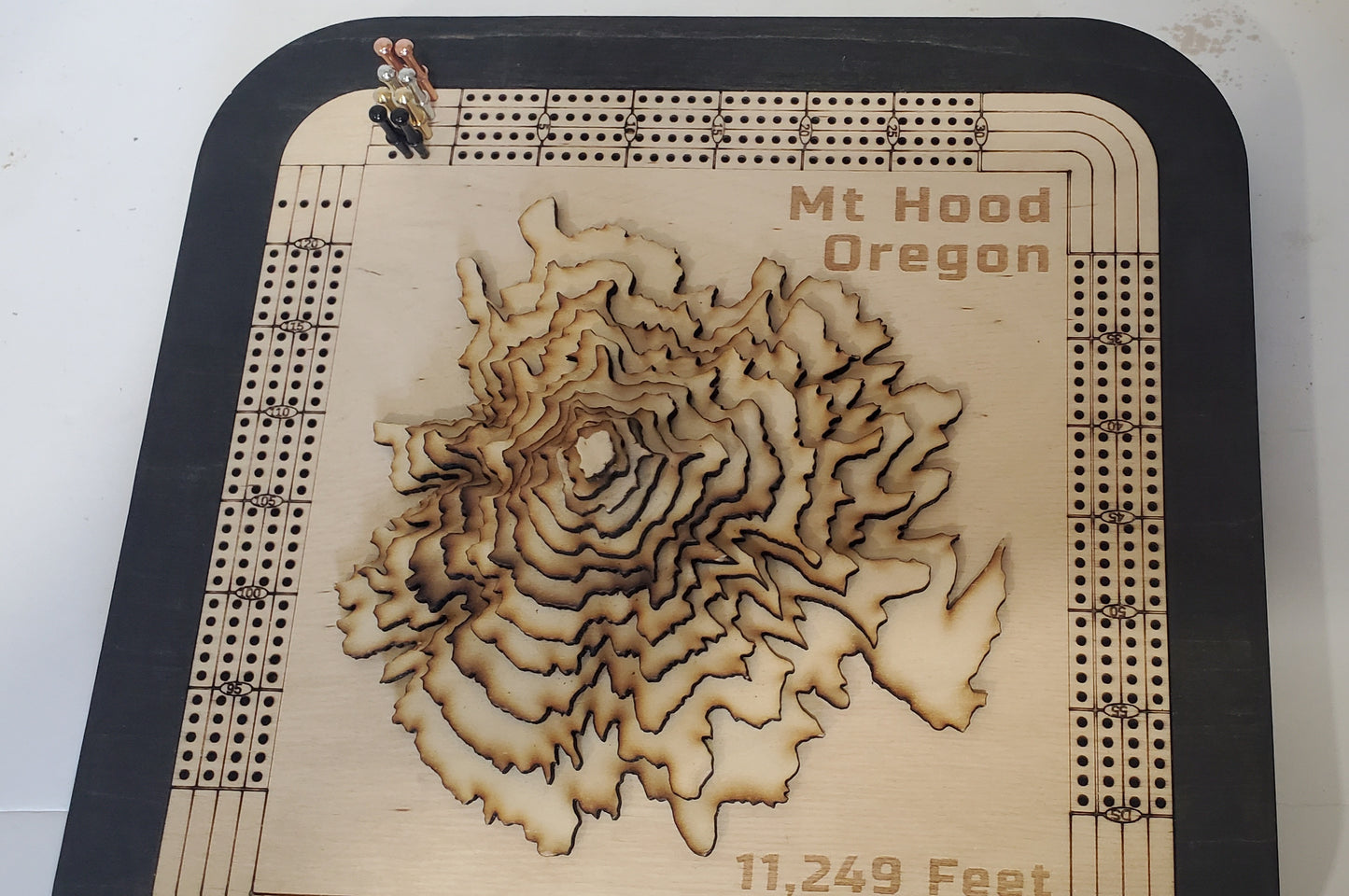 Mount Hood 4 Lane Cribbage Board