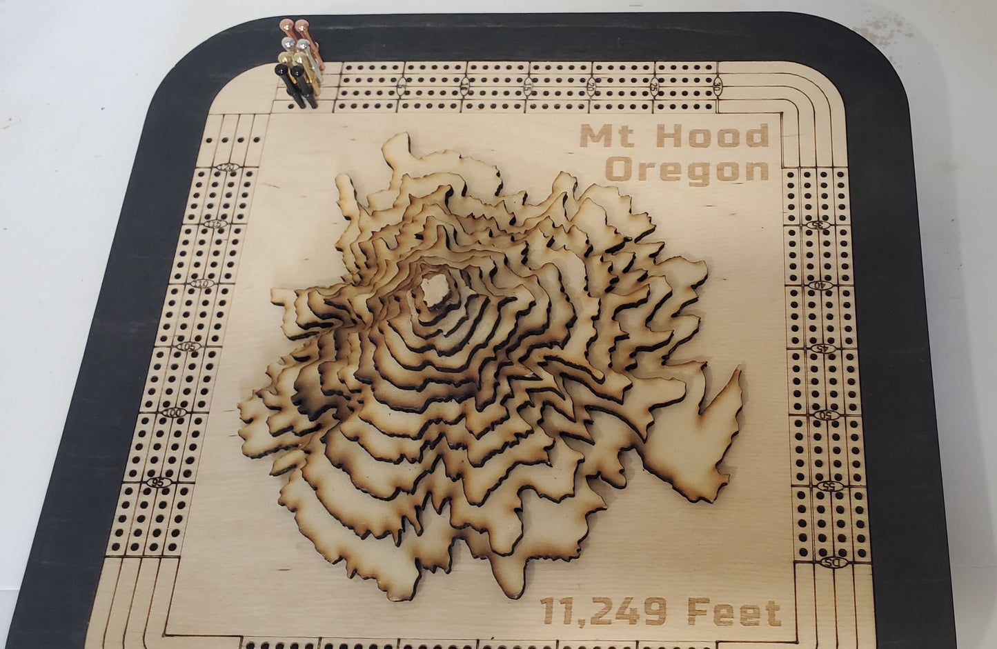 Mount Hood 4 Lane Cribbage Board