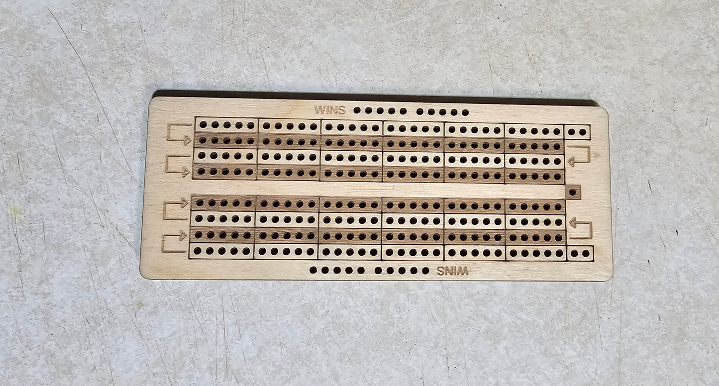 2 Player Pocket Size Cribbage Board Set