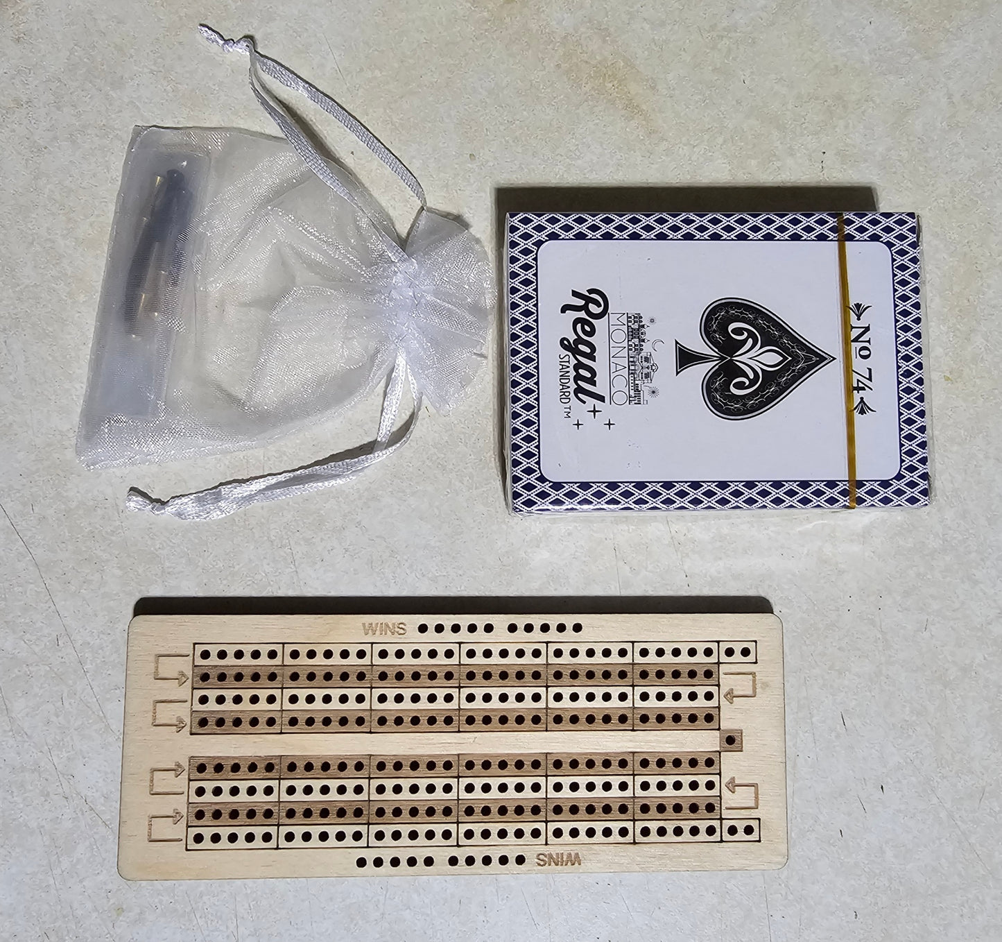 2 Player Pocket Size Cribbage Board Set