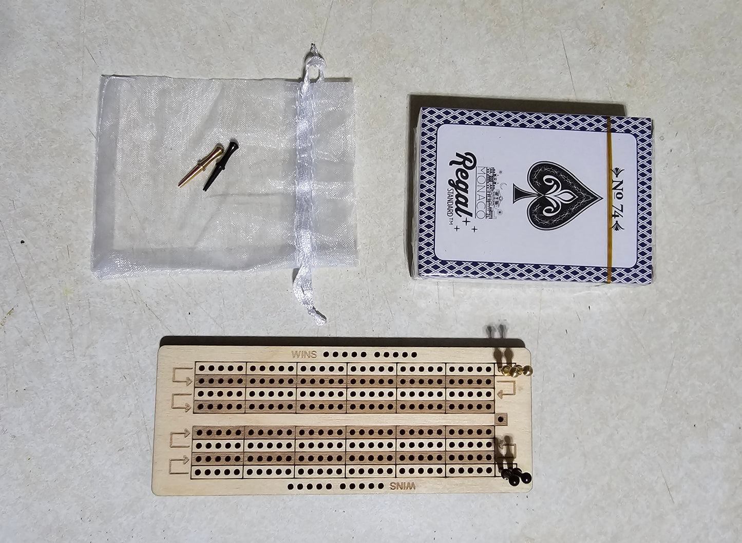 2 Player Pocket Size Cribbage Board Set