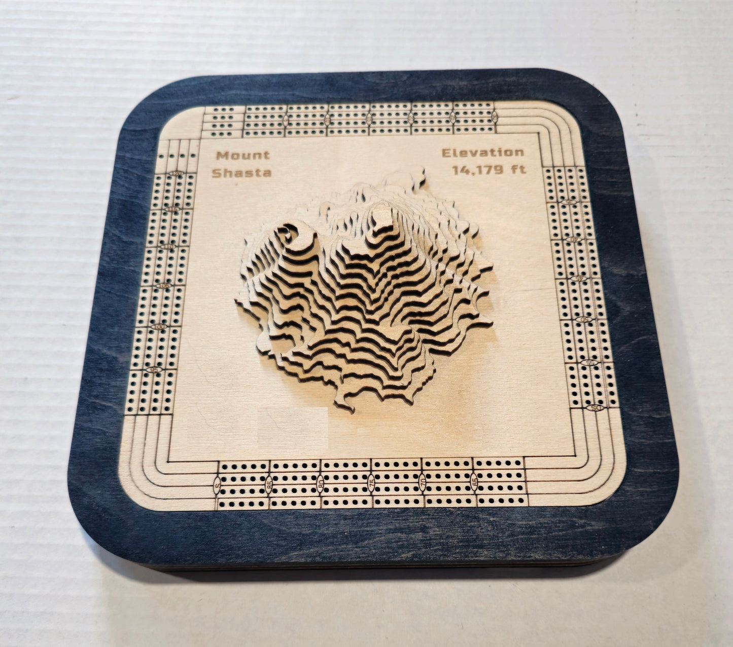 Mount Shasta 4 Lane Cribbage Board