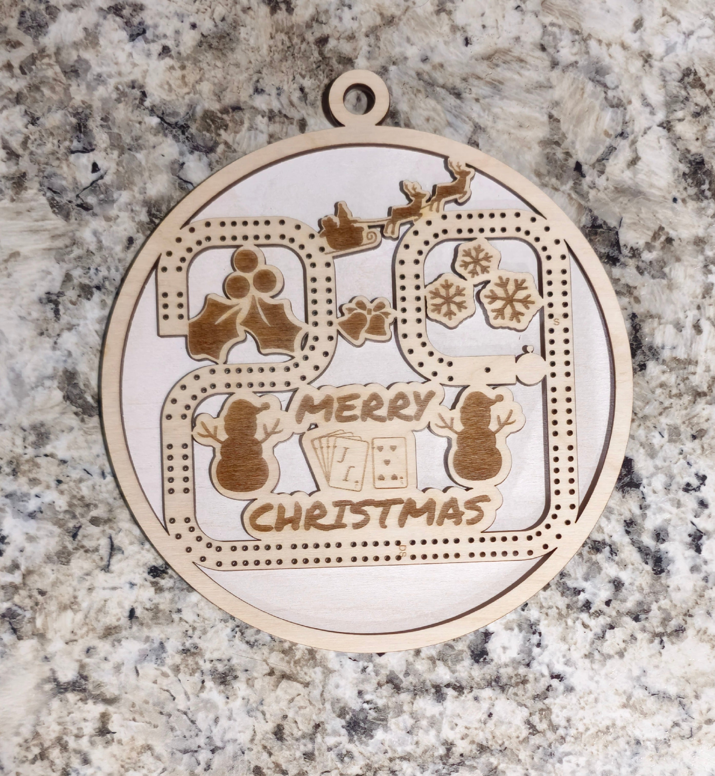 Cribbage Board Christmas Tree Ornament Custom Crib Boards
