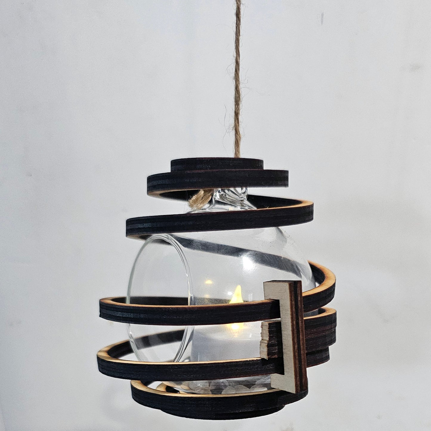 Air Plant / Tea Light Candle Spinning Globe