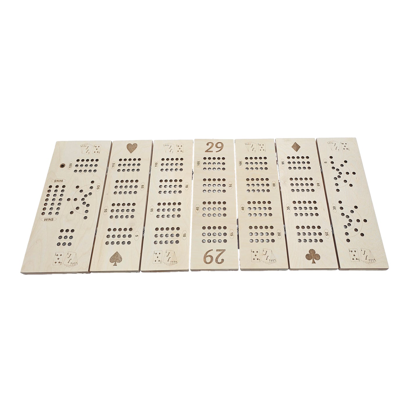large table sized sectional cribbage board