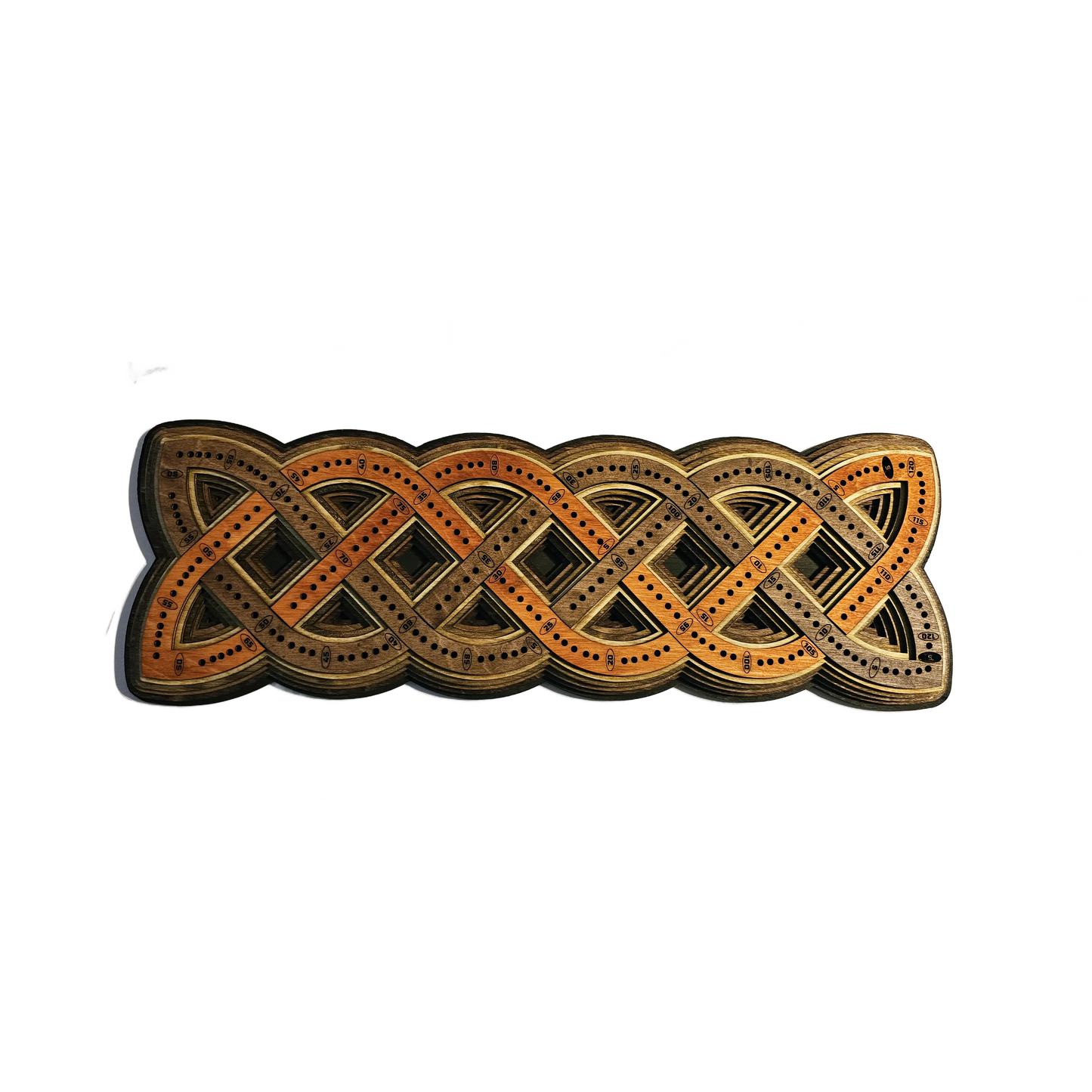 Celtic knot Cribbage board