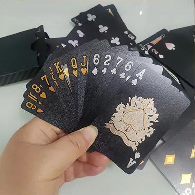 Black Plastic Player Cards - PET