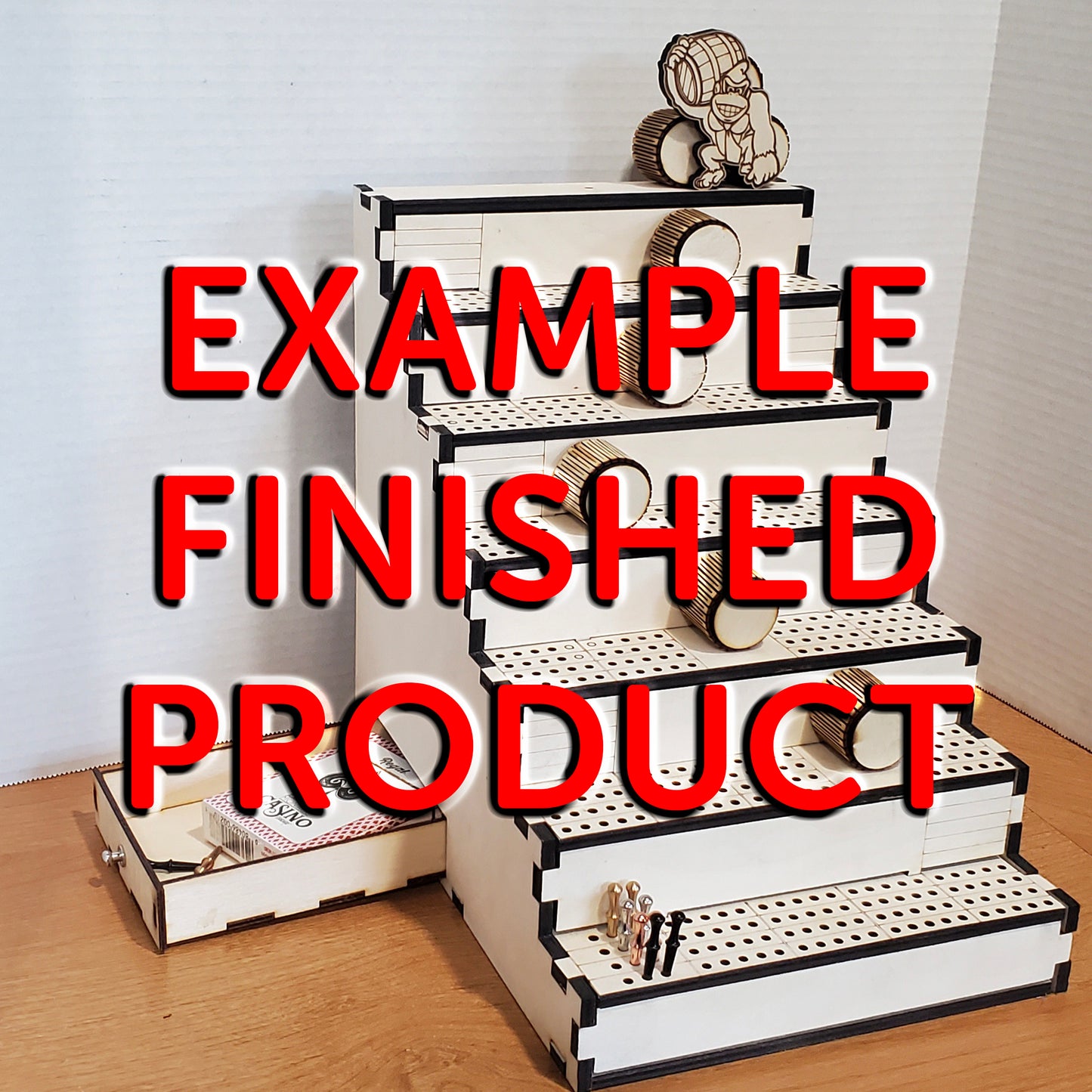 Donkey Kong 4 Lane Cribbage Board Pattern / Template