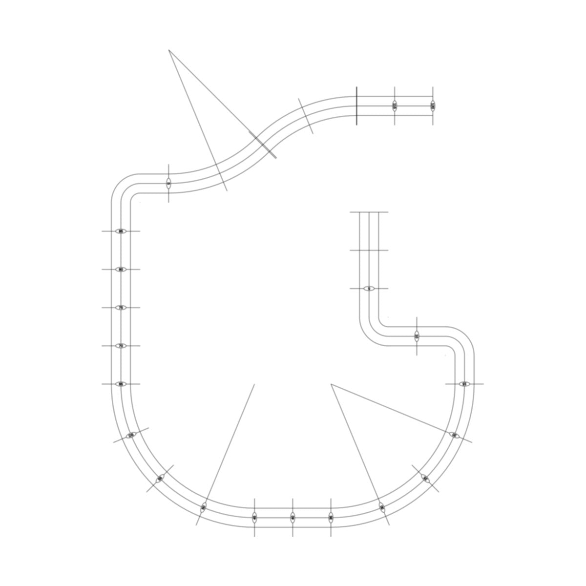 Football Helmet Cribbage Board Pattern / Template