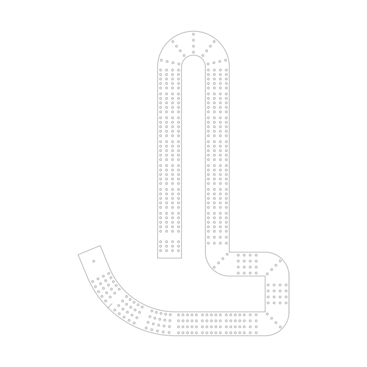 Hammer Cribbage Board Pattern / Template