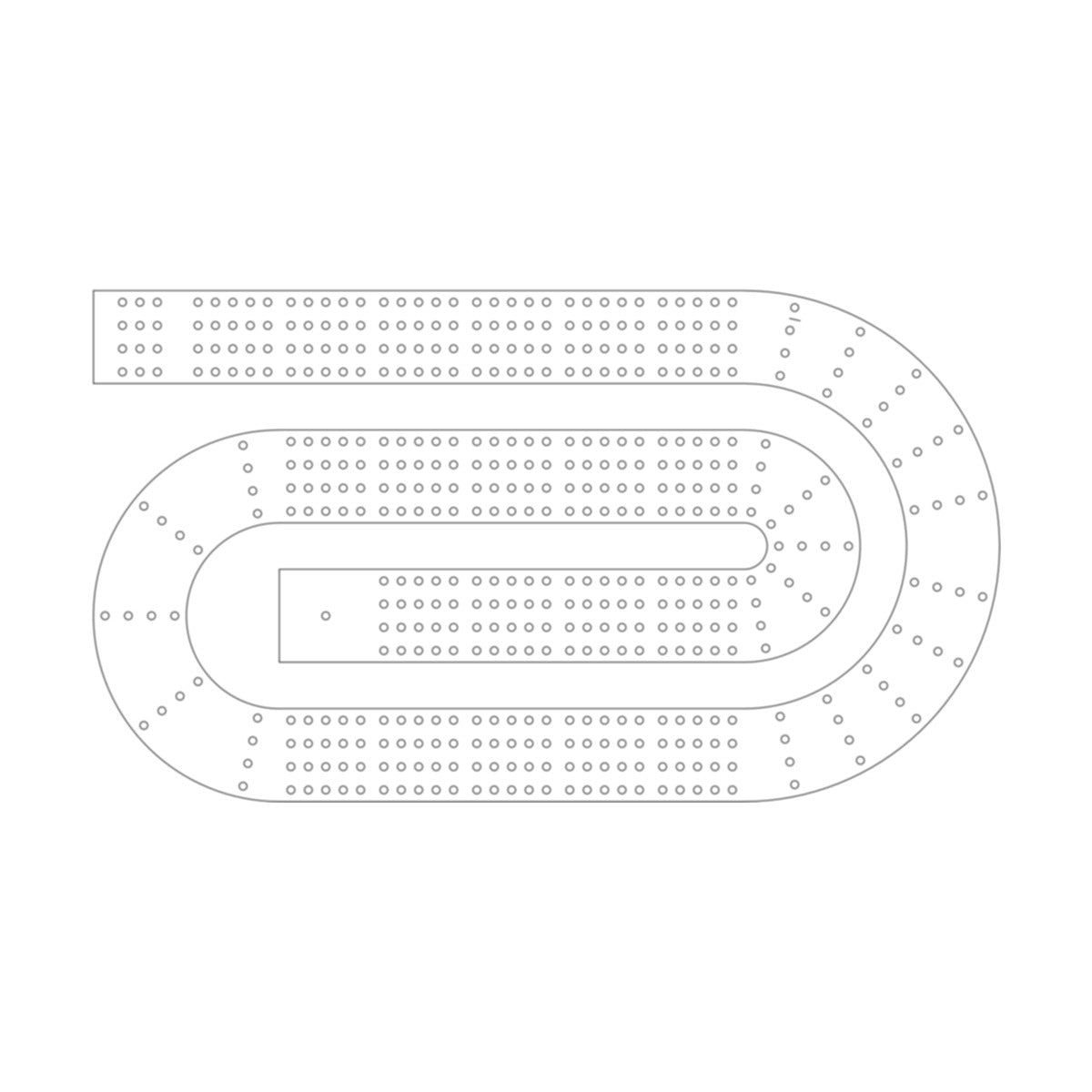 Paper Clip 2 Cribbage Board Pattern / Template