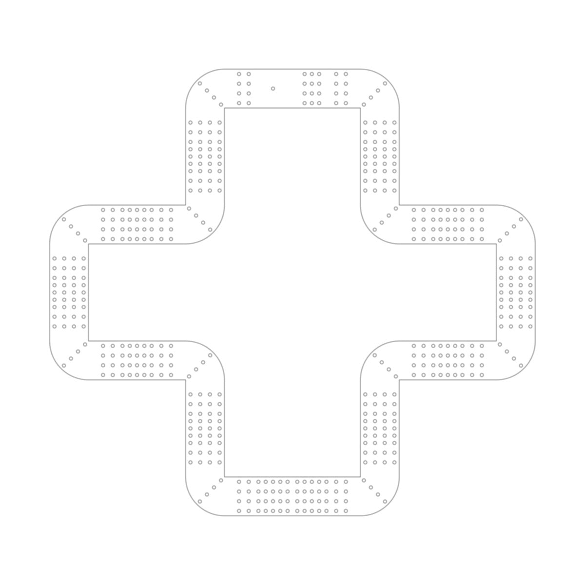 Plus Cribbage Board Pattern / Template