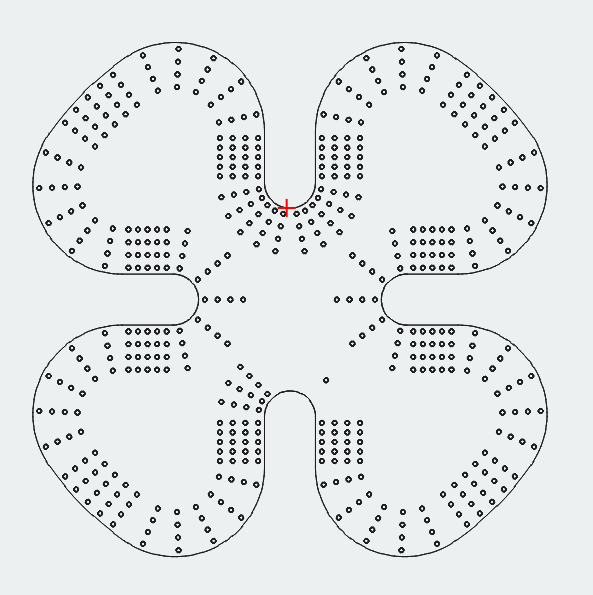 4 Leaf Clover Cribbage Board Pattern / Template