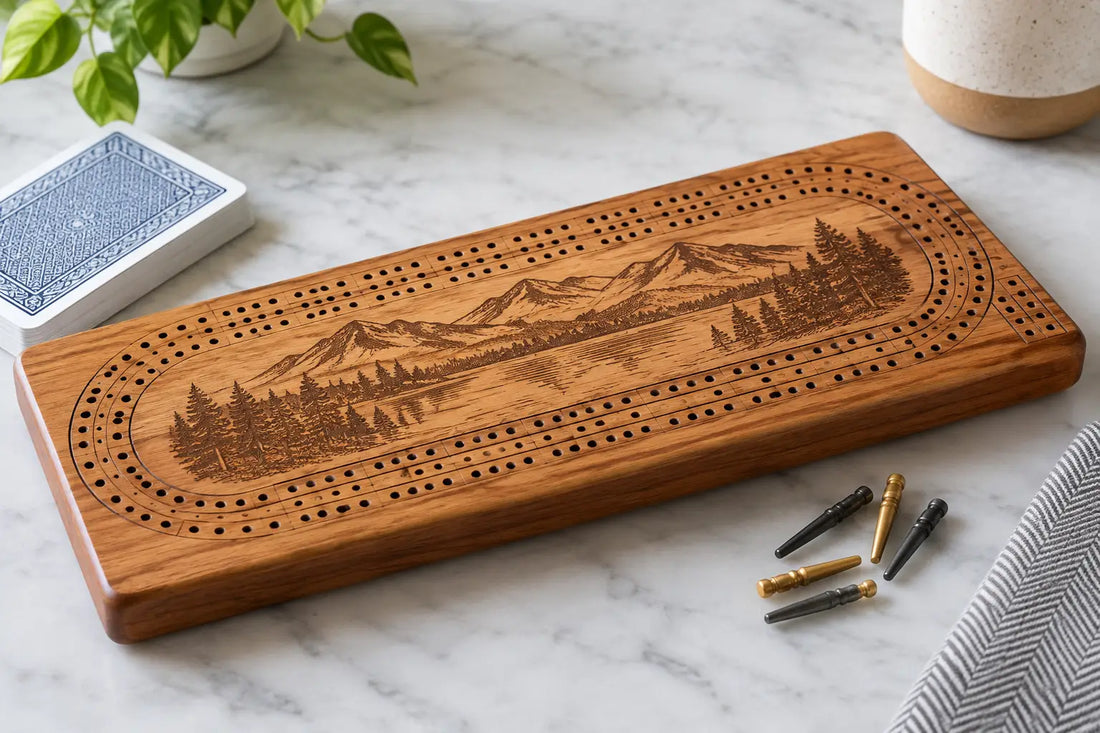 Custom Engraved Cribbage Board Example Ideas
