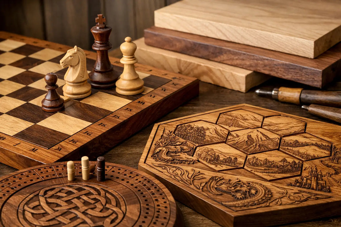 Best Woods for Engraved Game Boards That Last