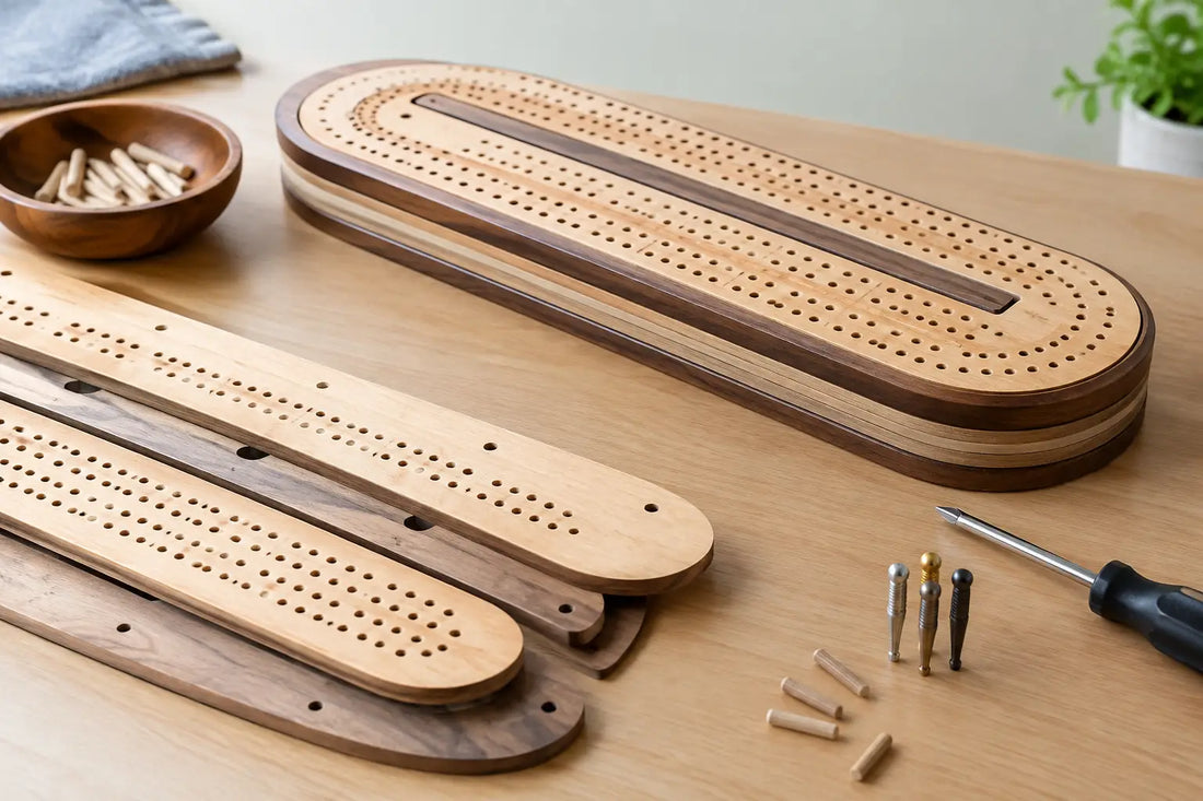 How to Assemble Layered Cribbage Board Pieces