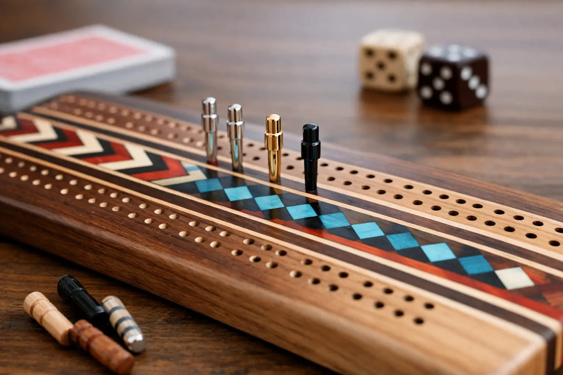 Cut Cribbage Inlays That Make a Board Pop