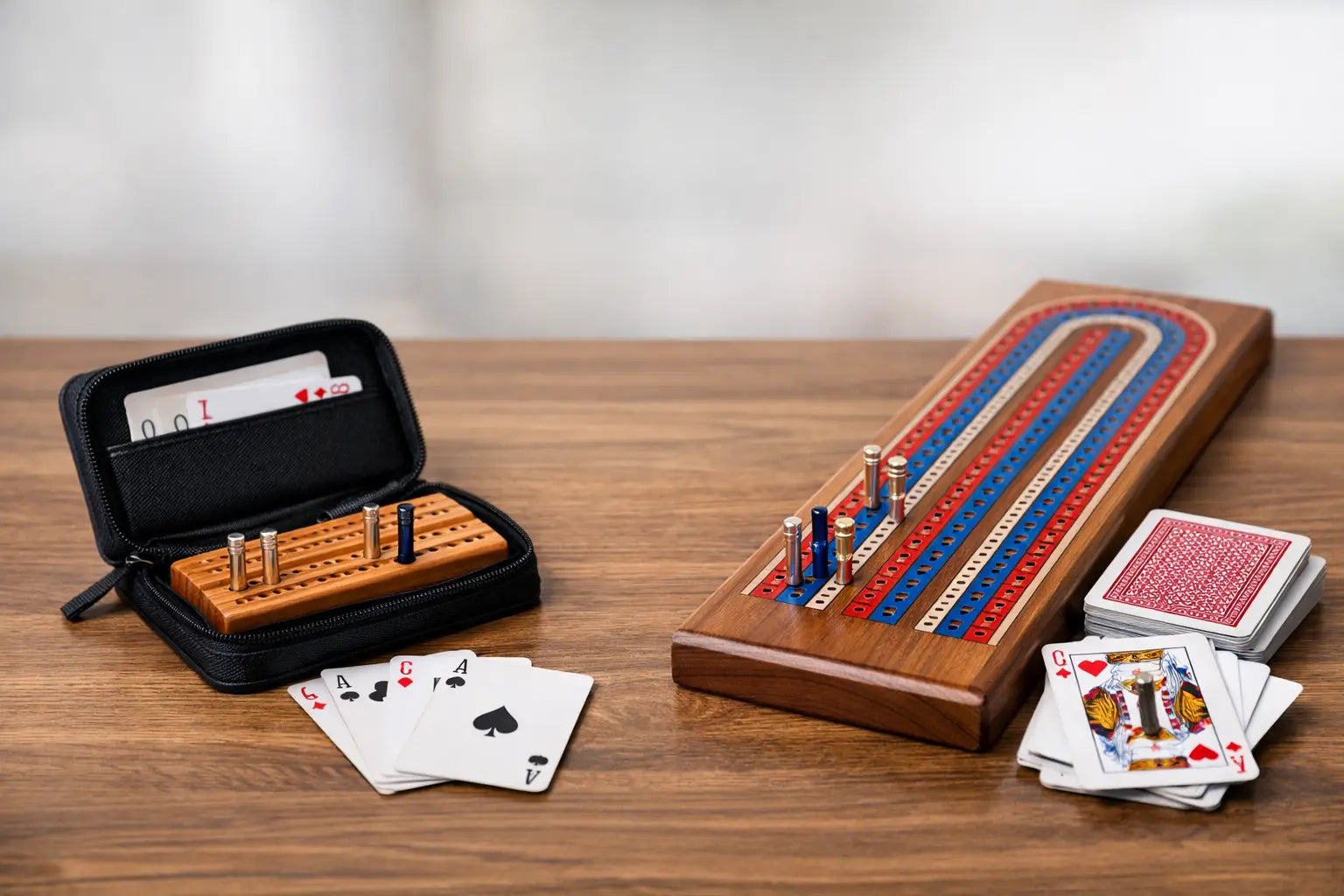 Travel Cribbage Set vs Full Size – Custom Crib Boards