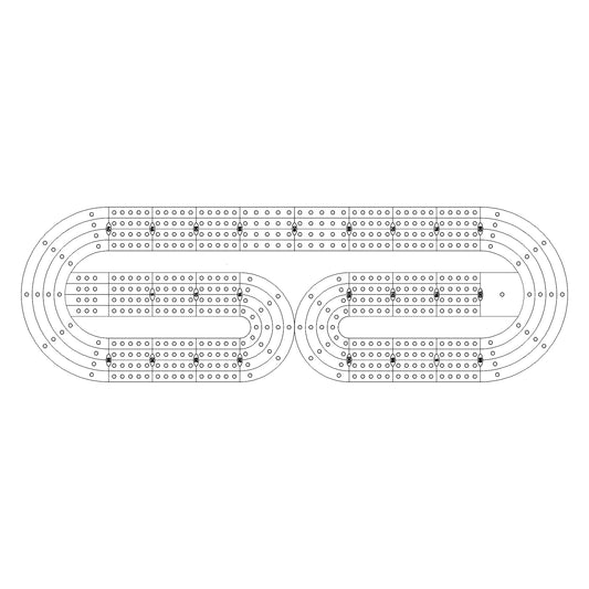 104 Cribbage Board Pattern / Template