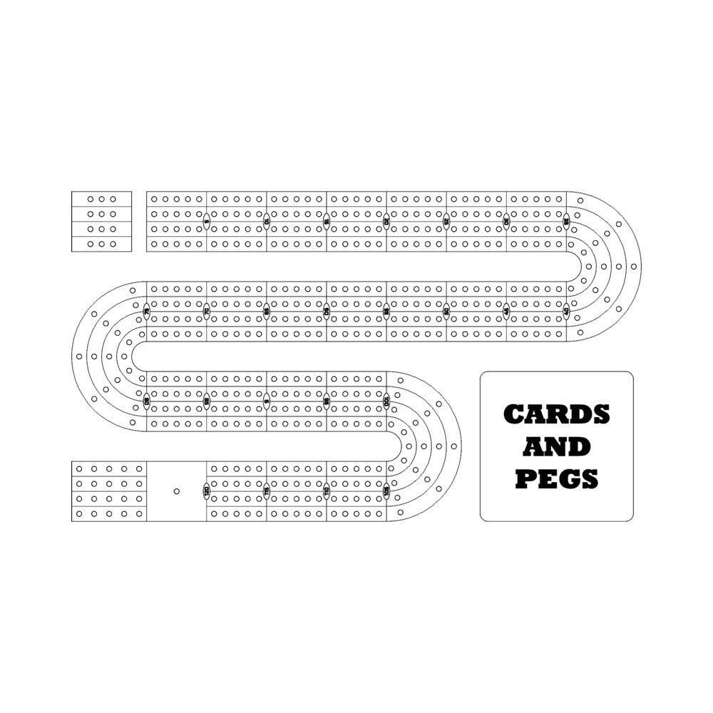 Cribbage Board Pattern / Template - 107 – Custom Crib Boards
