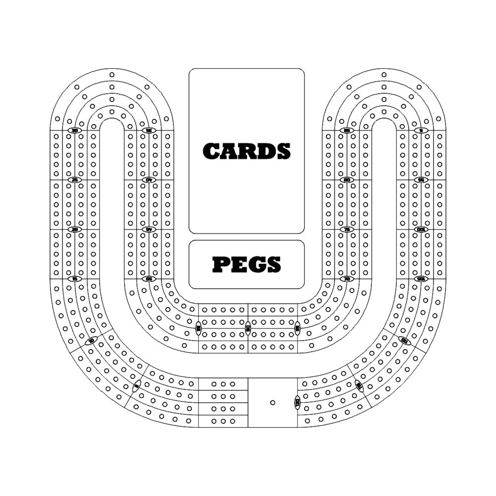 109 Cribbage Board Pattern / Template