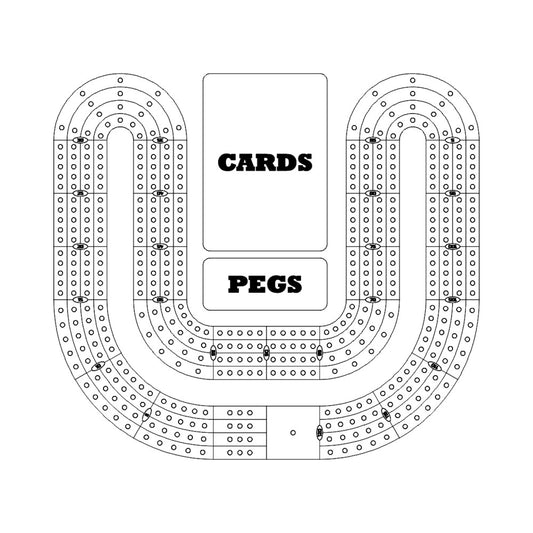 109 Cribbage Board Pattern / Template