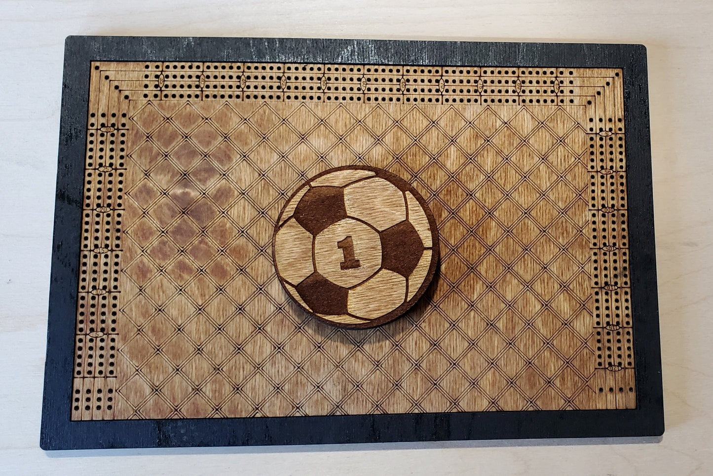 Personalized Soccer Cribbage Board