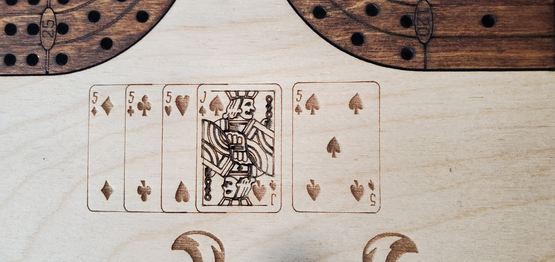 29 Hand Cribbage Board with Skunks