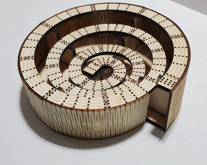 4 Lane Spiral Bowl Cribbage Board