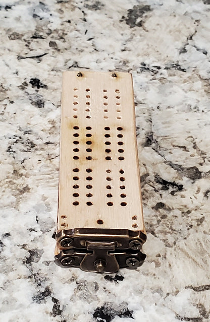 Mini Palm Sized Folding 2 Player Cribbage Board