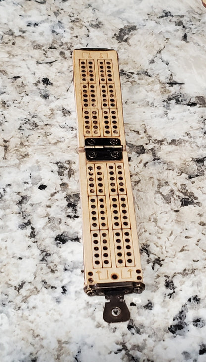 Mini Palm Sized Folding 2 Player Cribbage Board