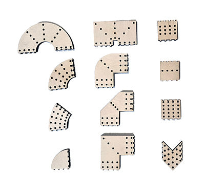 Cribbage Puzzle Pieces - Different Shapes