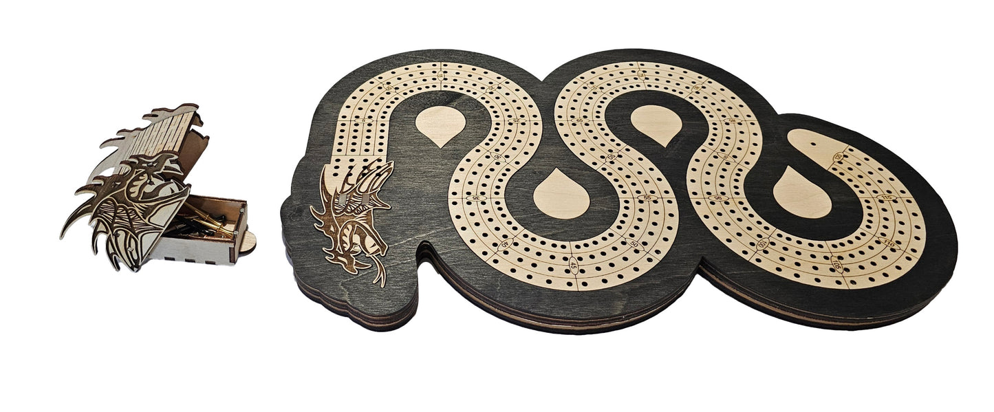 Dragon Cribbage Boards with 4 Lanes