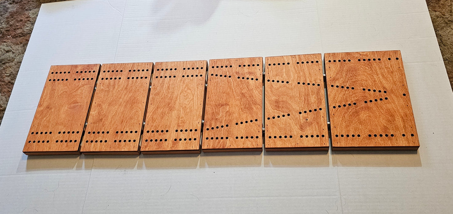 Sectional Tournament Style Cribbage Board