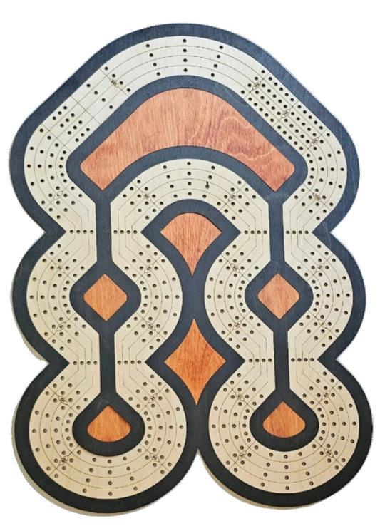 Jelly Fish 4 Lane Cribbage Board