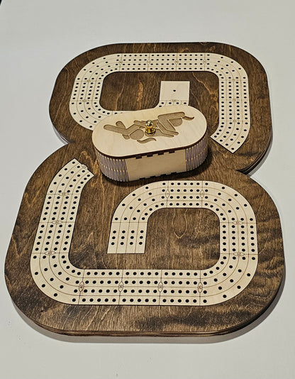 69 cribbage board with peg storage