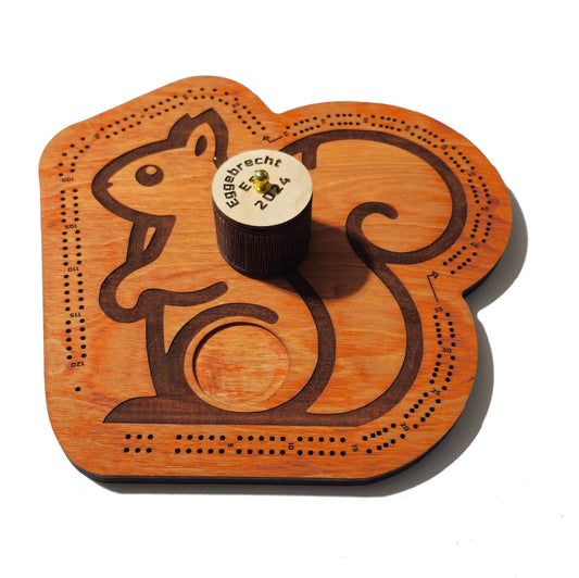 Squirrel 4 Lane Cribbage Board