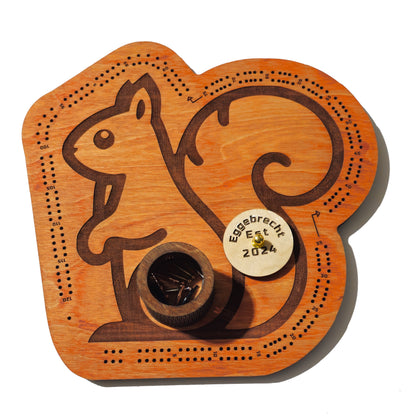 Squirrel 4 Lane Cribbage Board