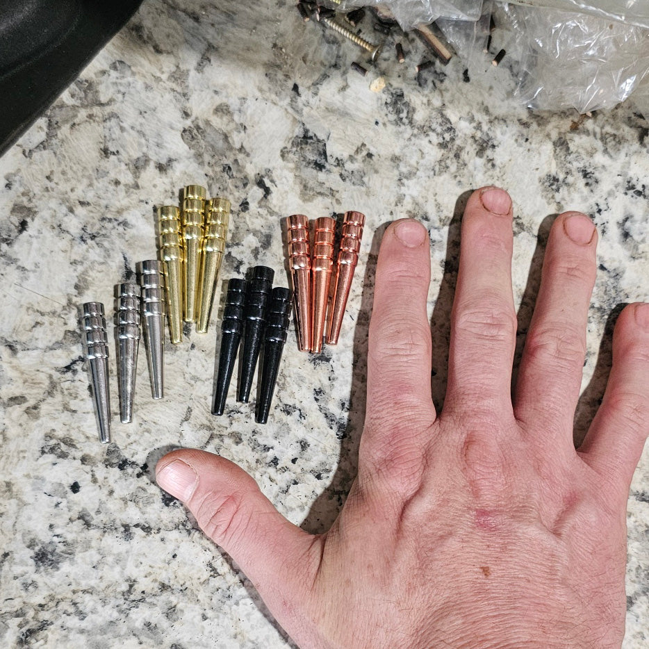 3/16" Large Tapered Metal Cribbage Pegs Set of 12