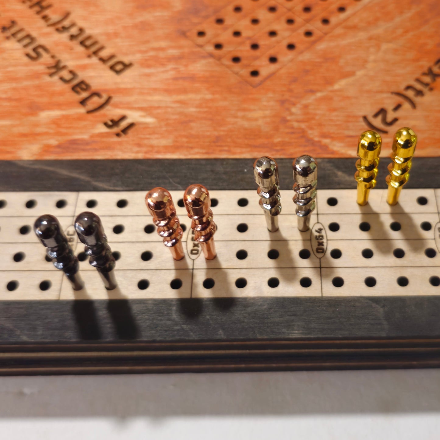 1/8" Spiral Tapered Metal Cribbage Pegs