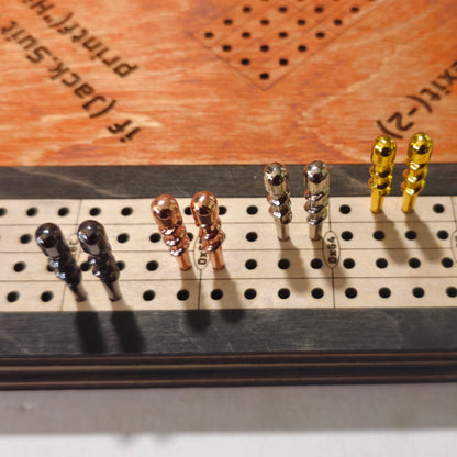 1/8" Spiral Tapered Metal Cribbage Pegs