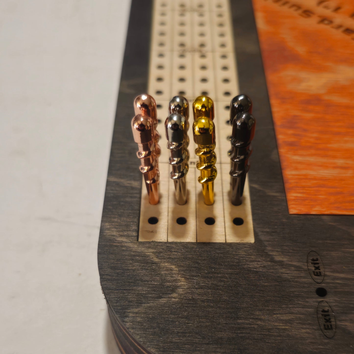 1/8" Spiral Tapered Metal Cribbage Pegs
