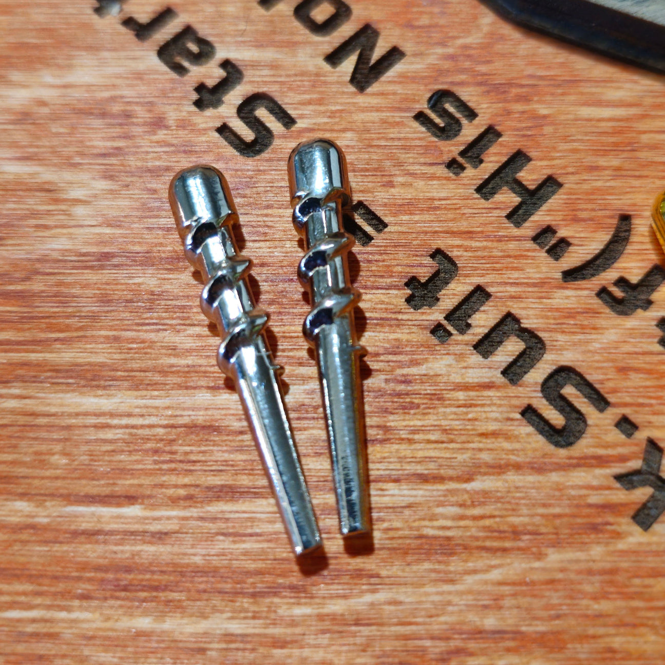 1/8" Spiral Tapered Metal Cribbage Pegs